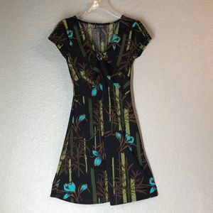 A-list by Wrapper bamboo print dress